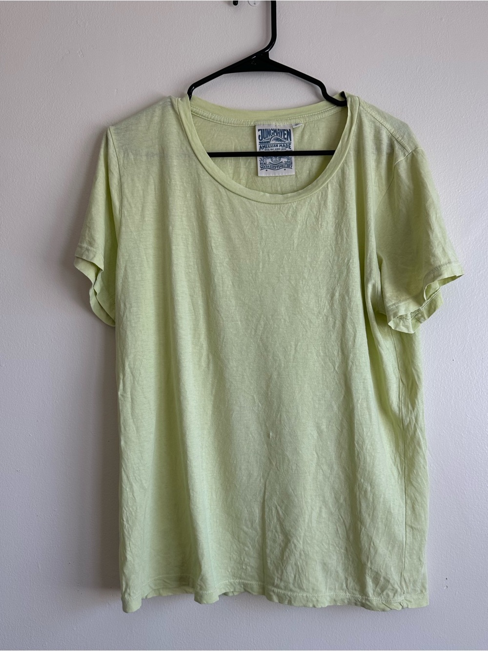 Jungmaven Ojai Women’s Light Lime Short Sleeve Tee Size L